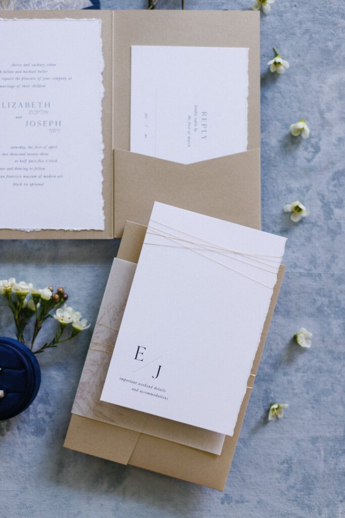 Eco-friendly and sustainable wedding invitations. 